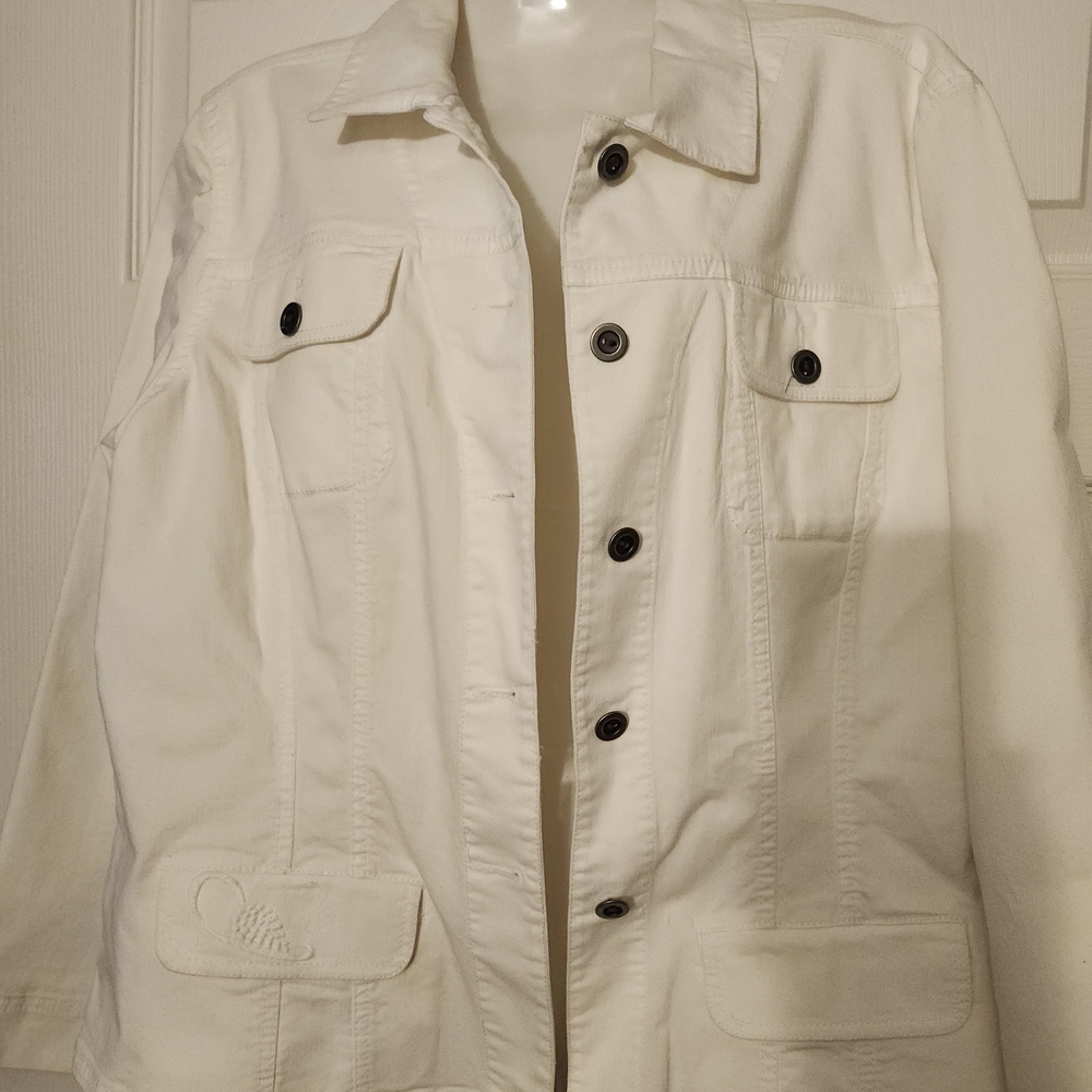 Chico's White Jean Jacket